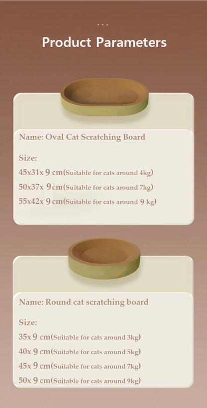 Cat Scrapers Toys for cats Round Oval Cat Scratcher Cat Bed Cat Scratching post Thickening Durable Corn Glue Decal Cardboard