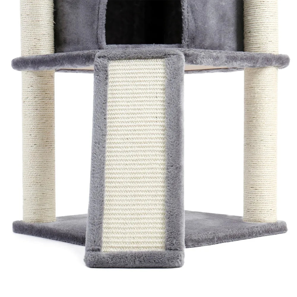 Luxury Pet Cat Tree House Condo Furniture Multi-Layer Cat Tower with Ladder Natural Sisal Scratching Post Climbing Jumping Toy