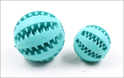 Dog Food Treat Feeder Funny Pet Interactive Rubber Ball Dogs Chew Toy Tooth Cleaning Ball Puppy Training Bite Resistant Toy Ball