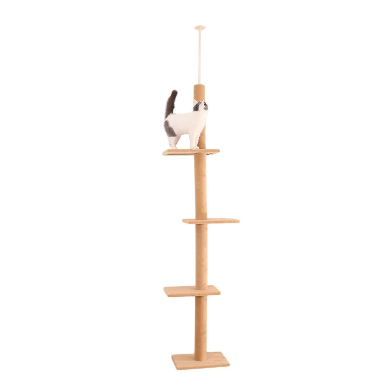 Luxury Pet Cat Tree House Condo Furniture Multi-Layer Cat Tower with Ladder Natural Sisal Scratching Post Climbing Jumping Toy