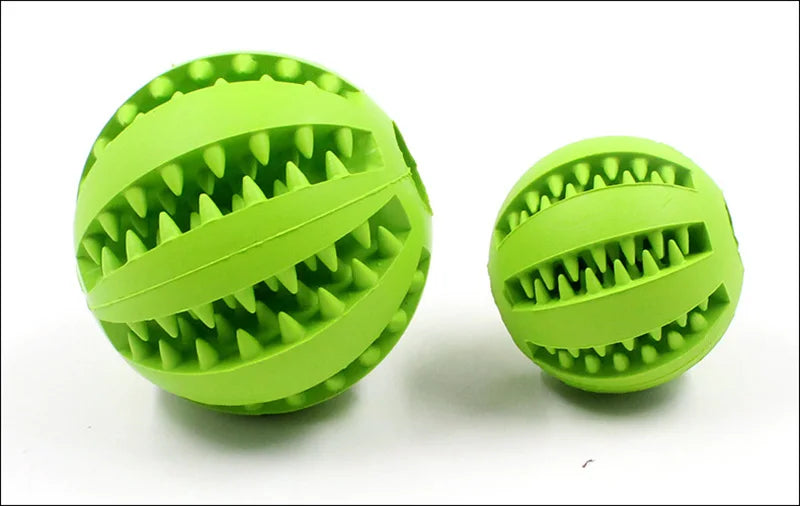 Dog Food Treat Feeder Funny Pet Interactive Rubber Ball Dogs Chew Toy Tooth Cleaning Ball Puppy Training Bite Resistant Toy Ball