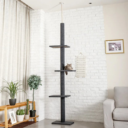 Luxury Pet Cat Tree House Condo Furniture Multi-Layer Cat Tower with Ladder Natural Sisal Scratching Post Climbing Jumping Toy