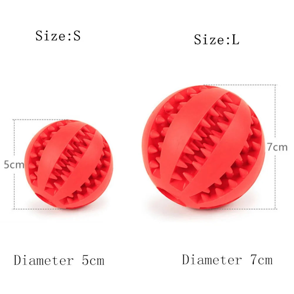 Dog Food Treat Feeder Funny Pet Interactive Rubber Ball Dogs Chew Toy Tooth Cleaning Ball Puppy Training Bite Resistant Toy Ball