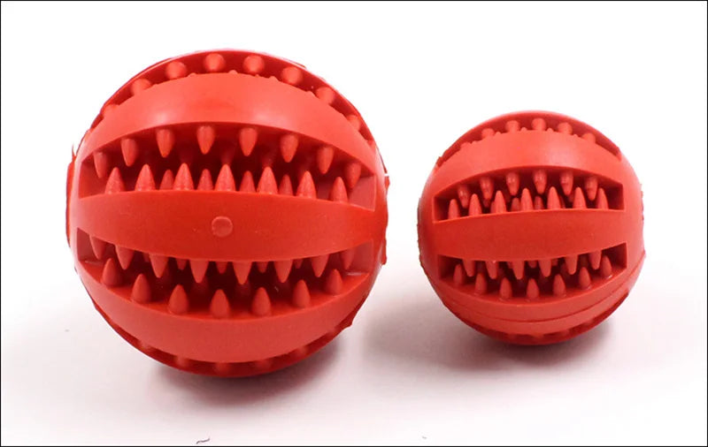 Dog Food Treat Feeder Funny Pet Interactive Rubber Ball Dogs Chew Toy Tooth Cleaning Ball Puppy Training Bite Resistant Toy Ball