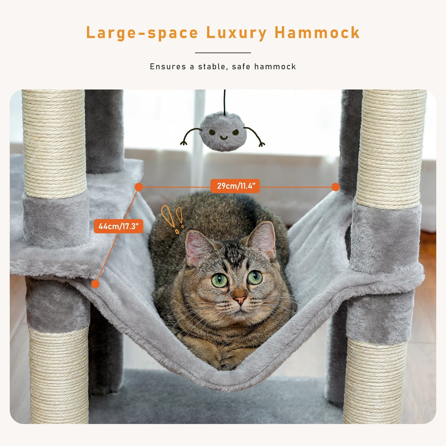 Luxury Pet Cat Tree House Condo Furniture Multi-Layer Cat Tower with Ladder Natural Sisal Scratching Post Climbing Jumping Toy