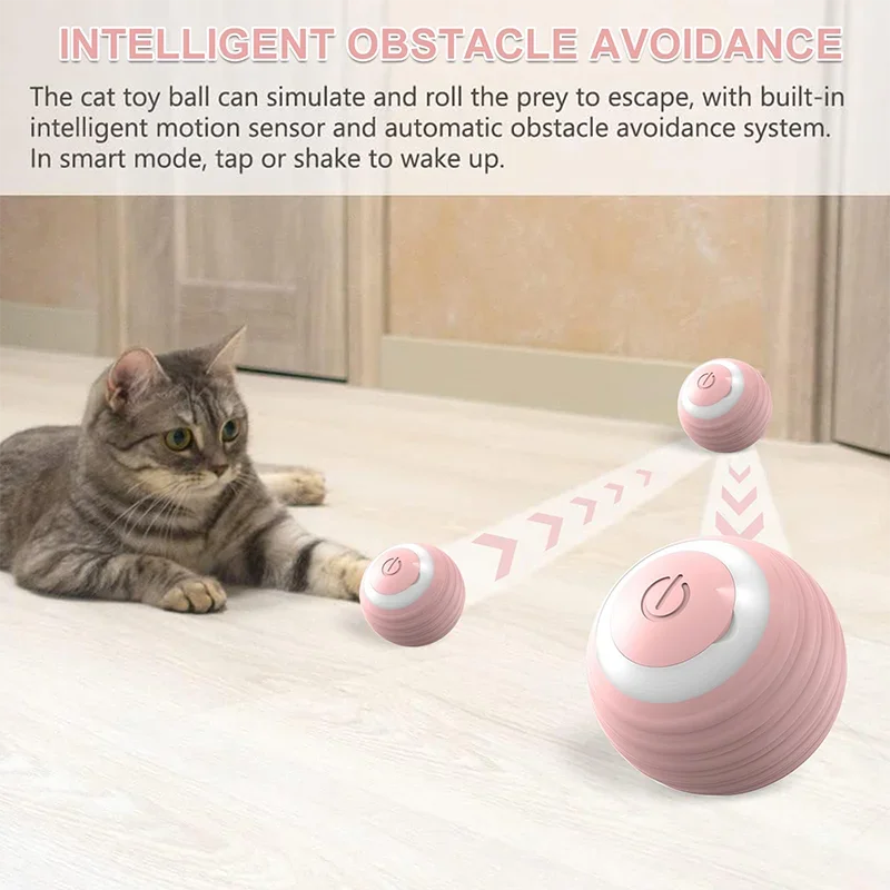 1Pcs Cat Teaser Ball Pet Toy Ball Gravity Rolling Ball Cat Self Indulgence Ball Bite Resistant And Stress Relieving