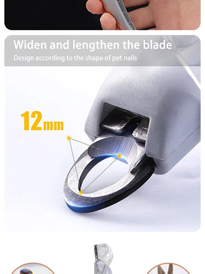 Pet Nail Clipper with LED Light Dog Cat Special Nail Clipper Multifunction Nail Trimmer Pet Cleaning Grooming Supplies