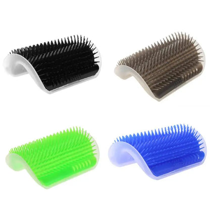 1PC Cat Self Groomer With Catnip Cats Wall Corner Massage Comb Brush Rubs The Face With A Tickling Soft Comb Pet Grooming Supply