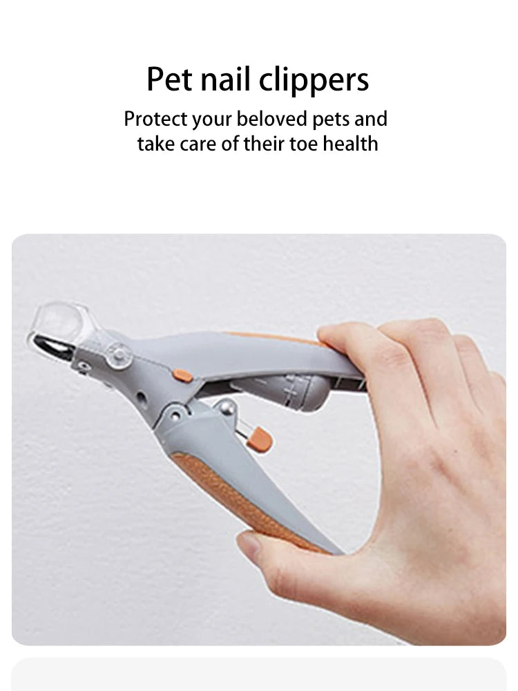 Pet Nail Clipper with LED Light Dog Cat Special Nail Clipper Multifunction Nail Trimmer Pet Cleaning Grooming Supplies