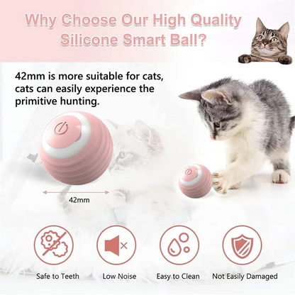 1Pcs Cat Teaser Ball Pet Toy Ball Gravity Rolling Ball Cat Self Indulgence Ball Bite Resistant And Stress Relieving