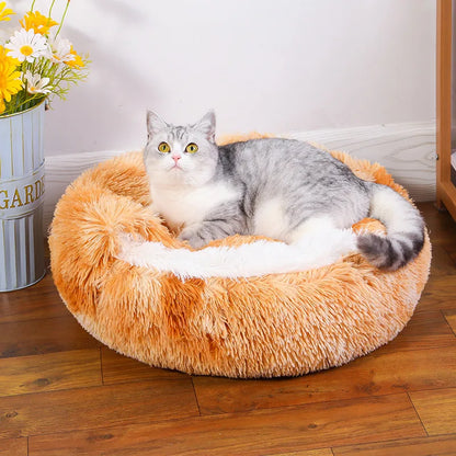 Pet Nest Warm Winter with Cover Pet Pad Anti-Kick with Quilt Dog House Semi-Closed Soft Half Bag Cat Nest, Cat Accessories Warm