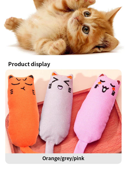 Catnip Toys Cute Thumb Plush Pillow Teeth Grinding Bite-resistant Teasing Relaxation Cat Chew Toy Pet Accessories