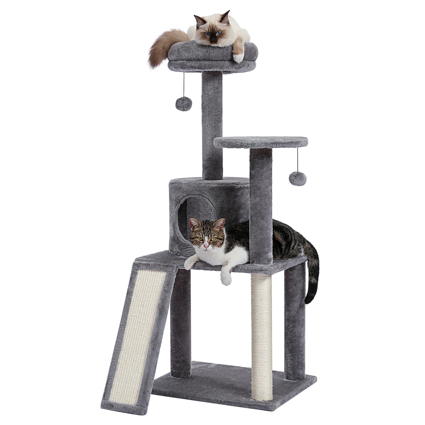 Luxury Pet Cat Tree House Condo Furniture Multi-Layer Cat Tower with Ladder Natural Sisal Scratching Post Climbing Jumping Toy