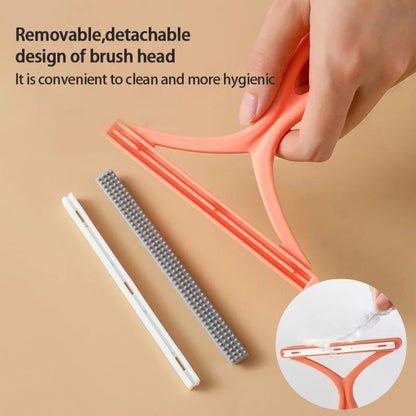 1pc 2-in-1 Double-Sided Pet Hair Remover & Lint Cleaner Tool | Sweater Cleaner, Fabric Shaver & Scraper for Clothes and Carpets