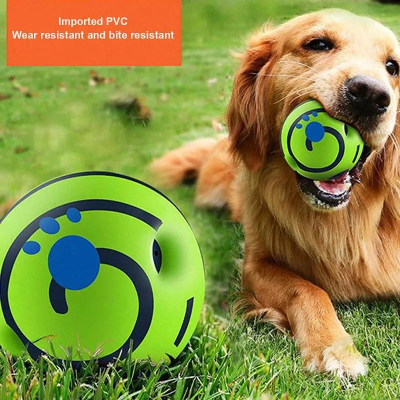 Interactive Dog Toy, Fun Giggle Sounds When Rolled or Shaken Rolling Pet Balls to Grind Teeth and Relieve Boredom