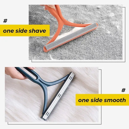 1pc 2-in-1 Double-Sided Pet Hair Remover & Lint Cleaner Tool | Sweater Cleaner, Fabric Shaver & Scraper for Clothes and Carpets