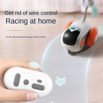 Intelligent sports car remote control electric cat toys self hi boredom boredom mice teaser cat stick cat pet