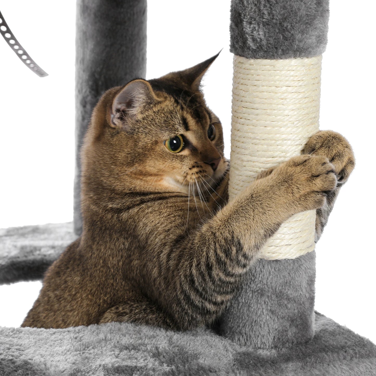 Luxury Pet Cat Tree House Condo Furniture Multi-Layer Cat Tower with Ladder Natural Sisal Scratching Post Climbing Jumping Toy