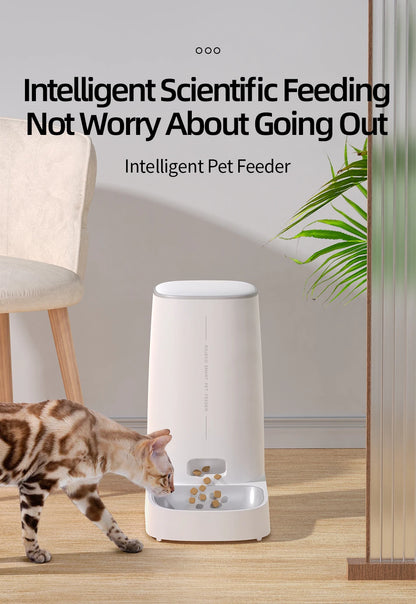 ROJECO Automatic Cat Feeder Pet Smart WiFi Cat Food Kibble Dispenser Remote Control Auto Feeder For Cat Dog Dry Food Accessories