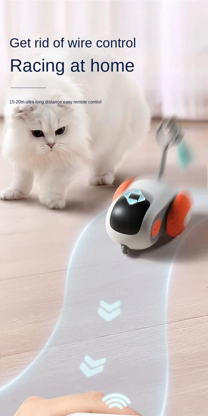 Intelligent sports car remote control electric cat toys self hi boredom boredom mice teaser cat stick cat pet