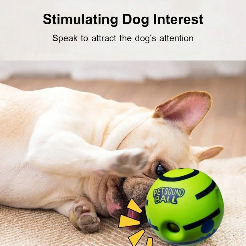 Interactive Dog Toy, Fun Giggle Sounds When Rolled or Shaken Rolling Pet Balls to Grind Teeth and Relieve Boredom