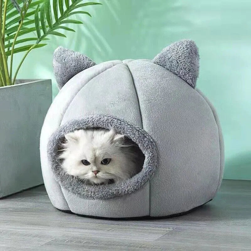 Pet Tent Cave Bed for Cats Small Dogs Self-Warming Cat Tent Bed Cat Hut Comfortable Pet Sleeping Bed