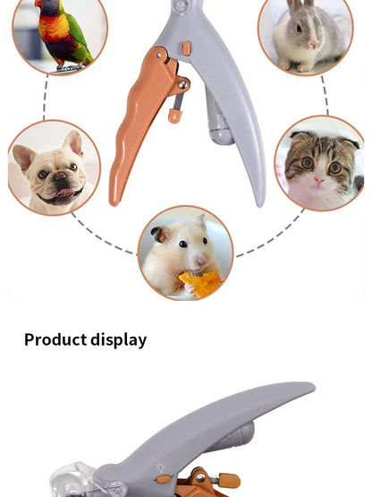 Pet Nail Clipper with LED Light Dog Cat Special Nail Clipper Multifunction Nail Trimmer Pet Cleaning Grooming Supplies