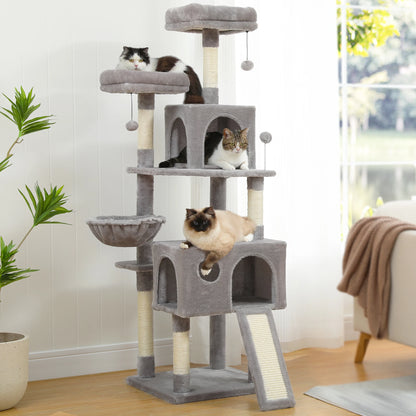 Luxury Pet Cat Tree House Condo Furniture Multi-Layer Cat Tower with Ladder Natural Sisal Scratching Post Climbing Jumping Toy