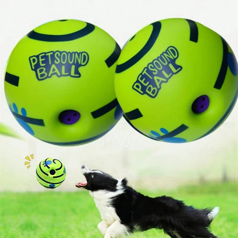 Interactive Dog Toy, Fun Giggle Sounds When Rolled or Shaken Rolling Pet Balls to Grind Teeth and Relieve Boredom