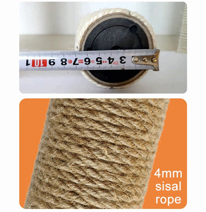 Cat Scratching Post for Cat Tree Tower DIY Cat Climbing Frame Replacement Post Sisal Rope Entangle Kitten Toy Scratch Furniture