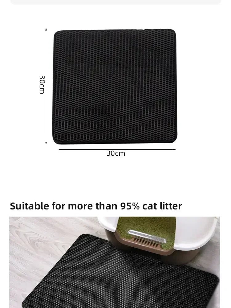 Pet litter mat non-slip mat washable cat mat pet supplies waterproof double layer pet litter mat